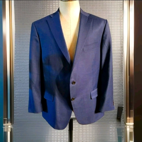 Walter Morton Size 46 R Navy Blue 2 Button Suit NWT